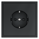 Розетка встраиваемая VOLTUM S70 с заземлением и защитными шторками, 16А, (графит)