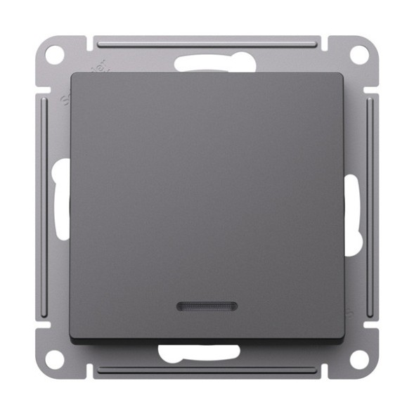 1-клавишный ВЫКЛЮЧАТЕЛЬ с подсветкой, 10АХ, механизм, быстрозажим. клем., БАЗАЛЬТ Schneider Electric Art Gallery GAL001413S