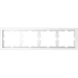 Рамка Merten D-Life Белый лотос 4 поста MTN4040-6535