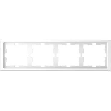 Рамка Merten D-Life Белый лотос 4 поста MTN4040-6535