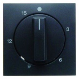 Центральная панель Berker R.1 антрацит, матовый с регулировкой для механических таймеров 16321606