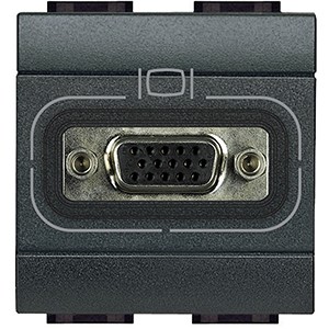Разъем HD15 Bticino LivingLight Air Антрацит L4282