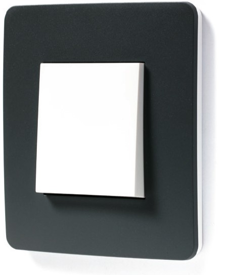 Рамка Schneider Electric Unica Studio Color Дымчато-Серый / Белый 1 пост NU280221