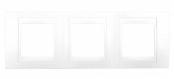 Рамка Schneider Electric Unica Хамелеон белый 3 поста MGU6.006.18