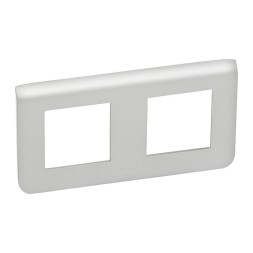 Рамка Legrand Mosaic Алюминий 2х2-модульная 079304