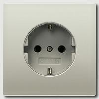 Розетка Jung LS серия сталь с заземлением 16А/250В ES1520