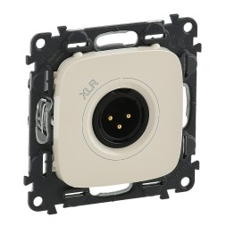Аудиорозетка Legrand Valena ALLURE Слоновая кость с 3-контактной вилкой XLR. С лицевой панелью 754746