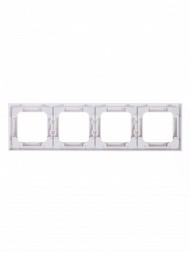 Рамка ABB Levit Белый / Белый 4 поста 2CHH015040A6003 3901H-A05040 03W