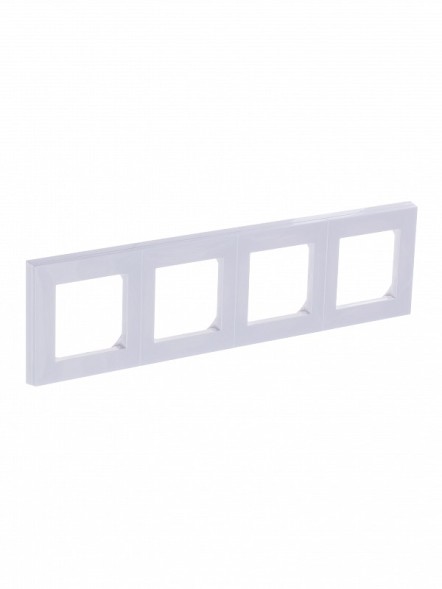 Рамка ABB Levit Белый / Белый 4 поста 2CHH015040A6003 3901H-A05040 03W