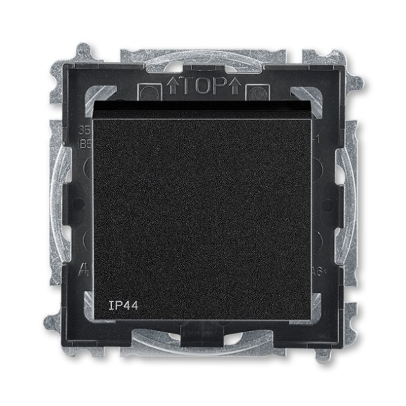 Переключатель ABB Levit антрацит / дымчатый чёрный одноклавишный IP44 2CHH596940A4063 3559H-A06940 63