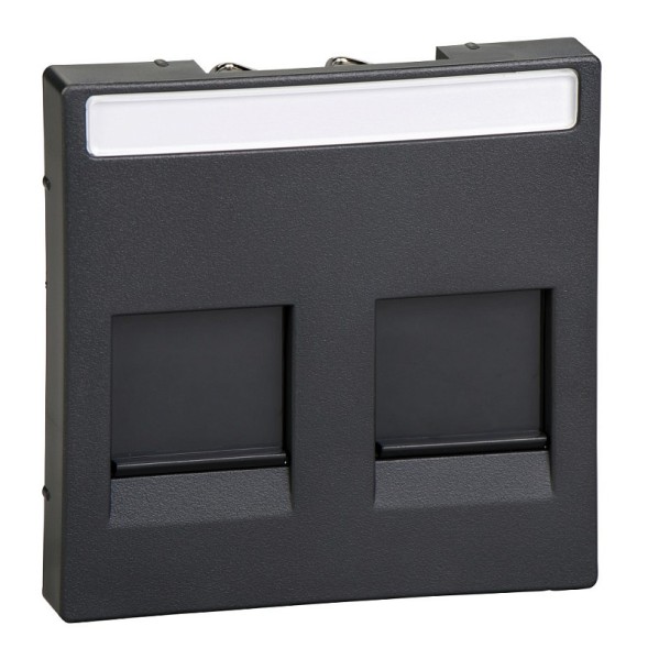 Центральная плата Merten M-серия антрацит для модул.штепсел.раз-в,2 поста MTN4564-0414