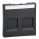 Центральная плата Merten M-серия антрацит для модул.штепсел.раз-в,2 поста MTN4564-0414