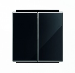 Клавиша ABB Sky Стекло чёрное для 2-клавишных выключателей/переключателей/кнопок 2CLA851100A2501 8511 CN