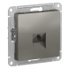Розетка телефонная RJ11 Schneider Electric Atlasdesign Сталь механизм ATN000981