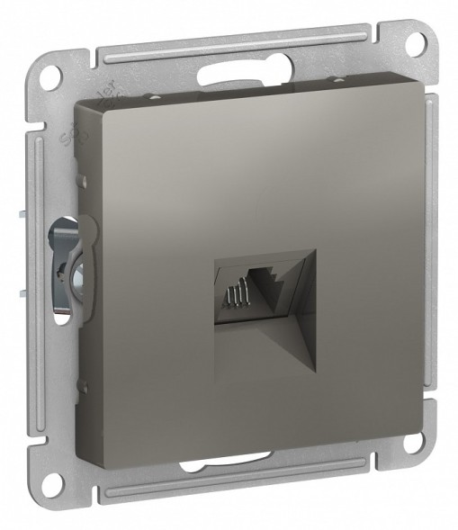 Розетка телефонная RJ11 Schneider Electric Atlasdesign Сталь механизм ATN000981