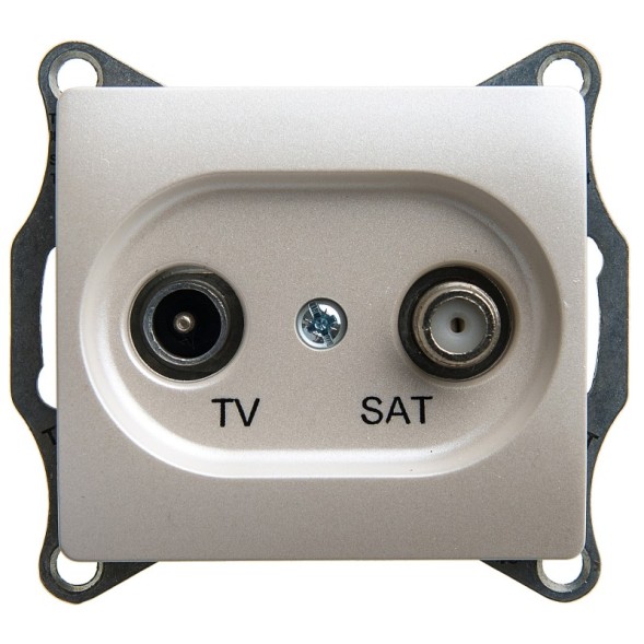 TV-SAT Розетка оконечная 1DB, механизм ОВЫЙ Schneider Electric Glossa Перламутр GSL000697
