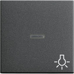 Клавиша Gira Антрацит с пиктограммой &quot;Свет&quot; и контрольным окном 067428