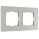 Рамка из стекла на 2 поста Senso дымчатый soft-touch Werkel W0023117