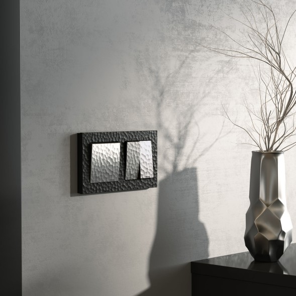 Выключатель одноклавишный проходной (Hammaer серебряный) Werkel W1212006