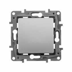 Выключатель Legrand Etika алюминий одноклавишный автоматические клеммы 10 AX 250 В~ 672401