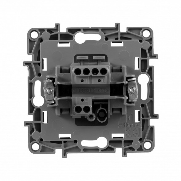 Выключатель Legrand Etika алюминий одноклавишный автоматические клеммы 10 AX 250 В~ 672401