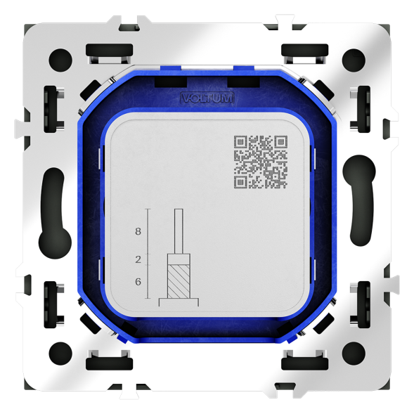 Розетка телевизионная встраиваемая VOLTUM S70 оконечная TV+SAT, (титан)