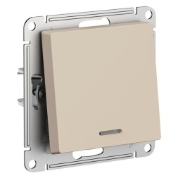 1-клавишный ВЫКЛЮЧАТЕЛЬ с подсветкой, 10АХ, механизм, быстрозажим. клем., ПЕСОЧНЫЙ Schneider Electric Art Gallery GAL001213S
