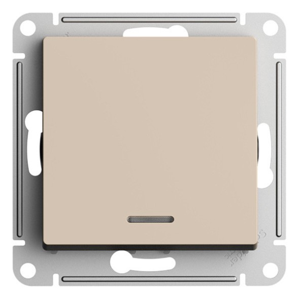 1-клавишный ВЫКЛЮЧАТЕЛЬ с подсветкой, 10АХ, механизм, быстрозажим. клем., ПЕСОЧНЫЙ Schneider Electric Art Gallery GAL001213S