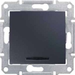 Переключатель Schneider Electric Sedna графит 2 направления с подсветкой SDN1500170