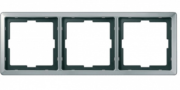 Рамка Merten Artec Сталь 3 поста MTN481346