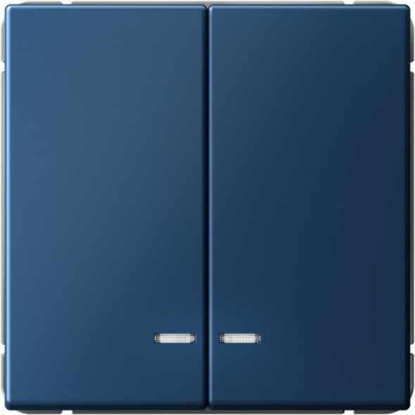 Двухклавишный выключатель с подсветкой (Аквамарин) Schneider Electric Systeme Art Gallery GAL001153