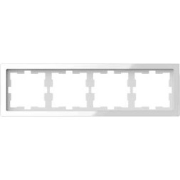 Рамка Merten D-Life Белый кристалл 4 поста MTN4040-6520