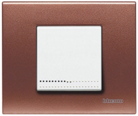 N4802RA LivingLight Рамка на 2 модуля Медь Bticino