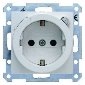 Штепсельная розетка Berker R.1 полярная белизна, матовый SCHUKO с УЗО 47081909