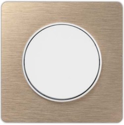 Рамка Schneider Electric Odace Бронза / белый 1-постовая S52P802L