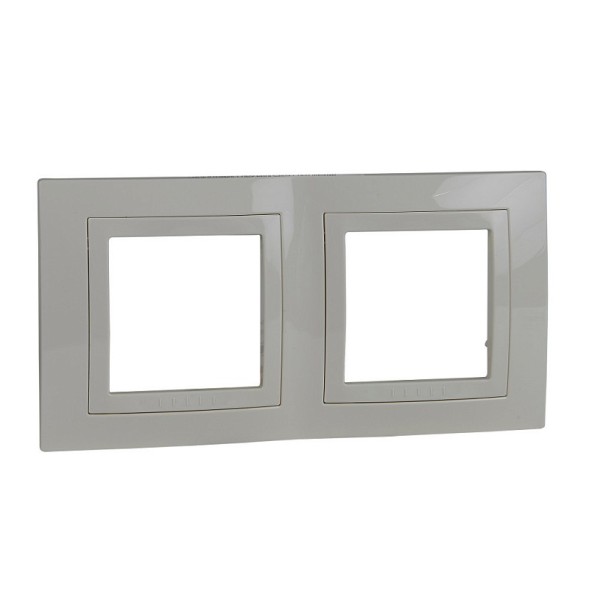 Рамка Schneider Electric Unica бежевый с декоративным элементом 2 поста MGU2.004.25