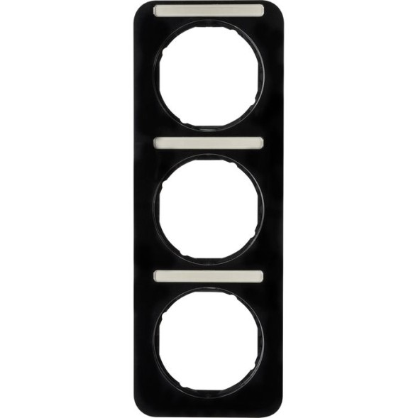 Рамка Berker R.1 Черный 3 поста 10132125