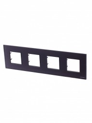 Рамка ABB Zenit Кофейное стекло 4 поста 2CLA227400N3701 N2274 CC