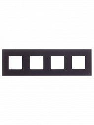 Рамка ABB Zenit Кофейное стекло 4 поста 2CLA227400N3701 N2274 CC