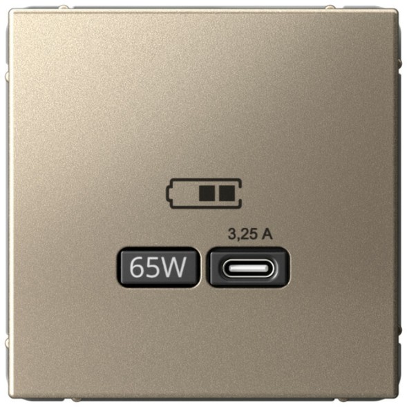 Зарядное устройство USB-C, 65Вт (Шампань) Schneider Electric Systeme Art Gallery GAL000527