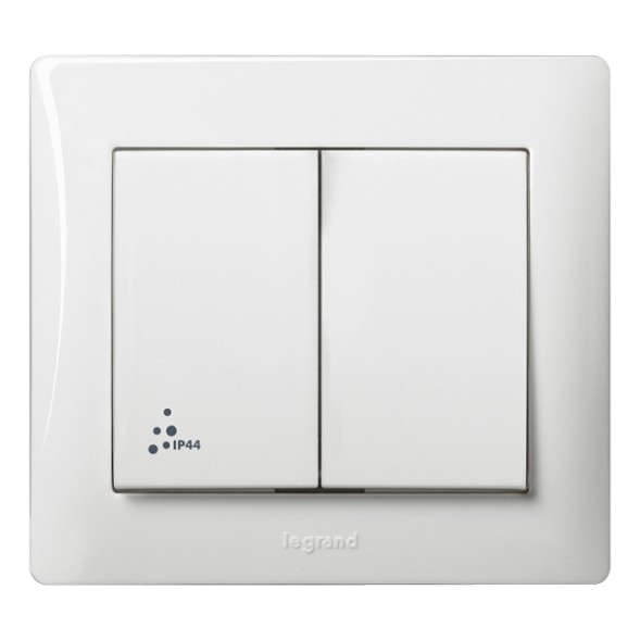 Выключатель Legrand Galea Life двойной IP44 771021