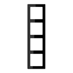 Рамка Jung LS 990 Черный 4 поста LS984SW