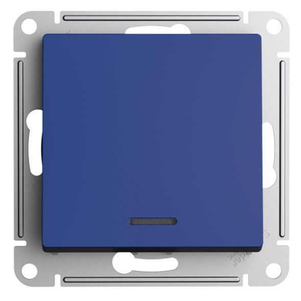 1-клавишный ВЫКЛЮЧАТЕЛЬ с подсветкой, 10АХ, механизм, быстрозажим. клем., АКВАМАРИН Schneider Electric Art Gallery GAL001113S