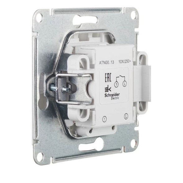 1-клавишный ВЫКЛЮЧАТЕЛЬ с подсветкой, 10АХ, механизм, быстрозажим. клем., АКВАМАРИН Schneider Electric Art Gallery GAL001113S