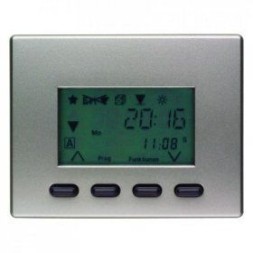Таймер Berker Arsys стальной лак RolloТec "Комфорт" с дисплеем и подключением датчика 17759004