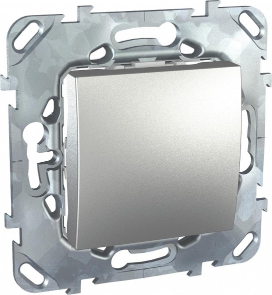 Одноклавишный переключатель Schneider Electric Unica Class Top алюминий (сх.6) MGU5.203.30ZD