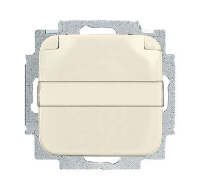 Розетка ABB Busch-Duro 2000 SI слоновая кость SCHUKO 16А 250В с крышкой с полем для надписи 2CKA002018A0604 20 EUKN-212