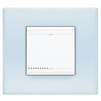 N4802BP LivingLight Рамка на 2 модуля Опаловый синий Bticino