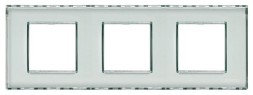 Рамка Bticino LivingLight Квадрат Kristall 2+2+2 модуля LND4802M3KR