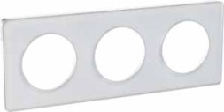 Рамка Schneider Electric Odace прозрачный белый 3-постовая S52P806R